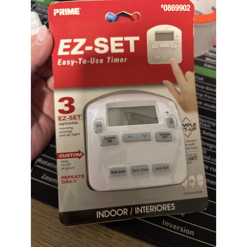 Prime EZ-SET Indoor Digital Timer 125 V White